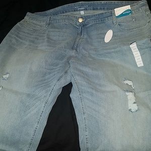 Plus size Light washed boyfriend Jeans